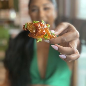 bellagreen - Sticky wings-- these are phenomenal! - New American Near Me - Houston, Texas