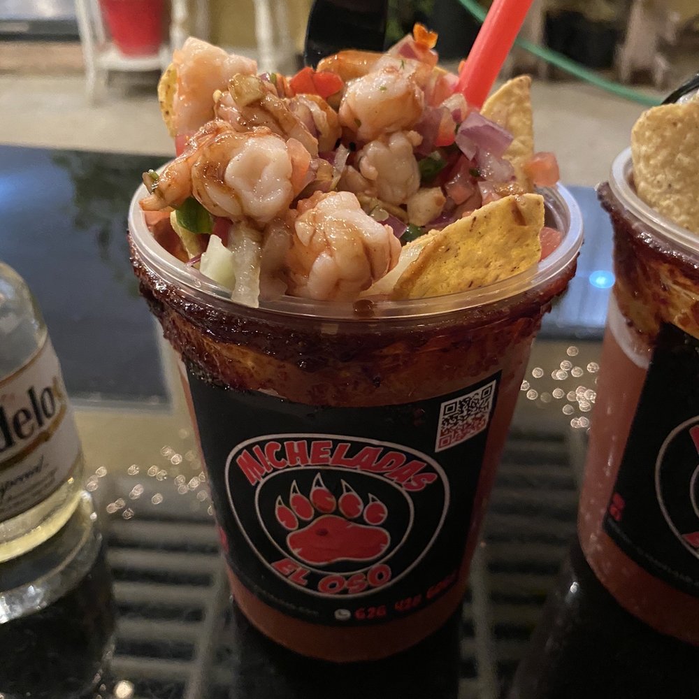 Micheladas El Oso - Delicious shrimp cocktail michelada - Seafood Near Me
