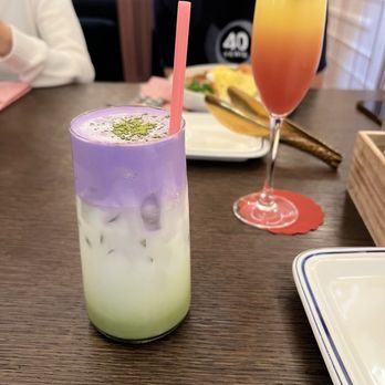 GIWA - Ube matcha latte and mimosa - Breakfast & Brunch Near Me - Santa Clara, California
