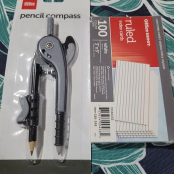 Office Max - School supplies - 4.39- compass & $0.99- index cards- 7/31/25 - Office Equipment Near Me - Las Vegas, Nevada Office Max - School supplies - 4.39- compass & $0.99- index cards- 7/31/25 - Office Equipment Near Me - Las Vegas, Nevada
