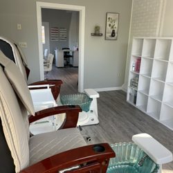 Our beautiful Pedicure room. Offers natural lighting and a relaxing atmosphere!