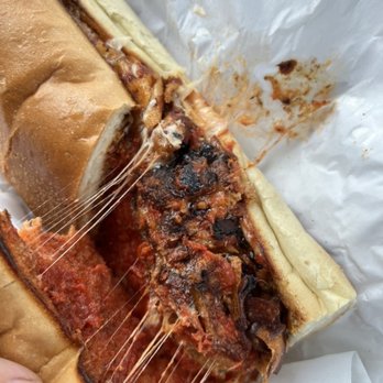 Luigi's - Meatball examination....it's Good! Look at that slight char...texture! - Food Trucks Near Me - Fresno, California