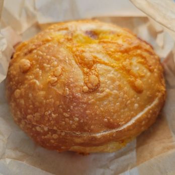 Saints and Sinners Bakeshop - Cheddar Bagel - Made in-house! Bagels are a must-try! - Coffee & Tea Near Me - Long Beach, California