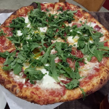 Proletariat Pizza - Ham and Egg Pizza with arugula. - Pizza Near Me - Seattle, Washington