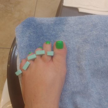 Posh Nails & Spa - Green nails for St. Patrick's Day.. Just in case I forget to wear green. - Waxing Near Me - Riverside, California