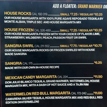 Torchy's Tacos - Drink Menu (one side) - Tacos Near Me - Pflugerville, Texas