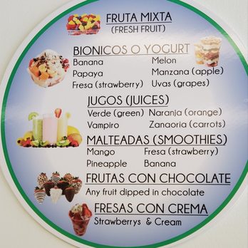 Frankie's Fruit Bar - Menu - Shaved Ice Near Me - Reno, Nevada