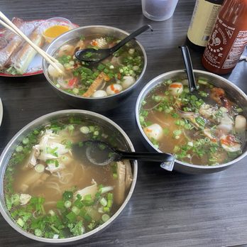 Nho Kitchen - P11.Pho Hai San/Seafood Shrimp, Squid, Fried Fish Cake, Lobster ball, Imitation Crab P13. Pho Uc Ga/Chicken - Vietnamese Near Me - Fresno, California