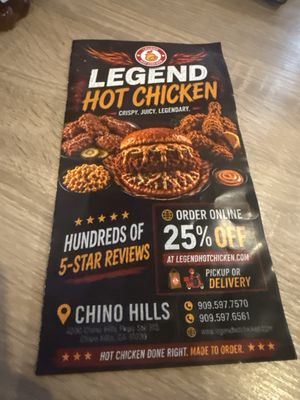 Menu photo 7 Legend Hot Chicken Restaurant Chino Hills, CA Menu photo 7 Legend Hot Chicken Restaurant Chino Hills, CA