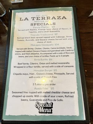 Menu photo 1 La Terraza Oxford, CT Menu photo 1 La Terraza Oxford, CT