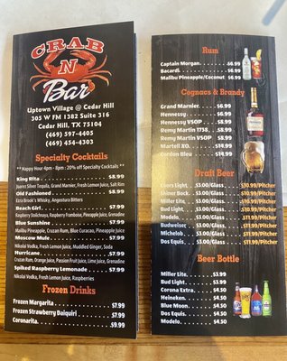 Menu photo 7 Crab N Bar Cedar Hill, TX