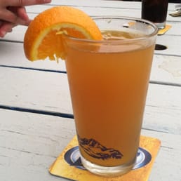 Blue Moon on the outside deck. Blue Moon on the outside deck.