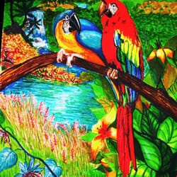 Shelley's Style - Rainbow Parrots by Shelley Capovilla - Marker