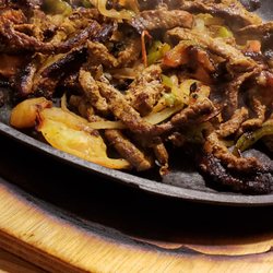 Beef fajitas for two