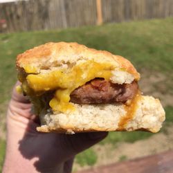 The impossible sausage sandwich.