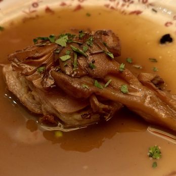 Vetri Cucina - ROASTED HEN with PROSCIUTTO, FOLE GRAS, PISTACHIO and MAITAKE MUSHROOM - Italian Near Me - Philadelphia, Pennsylvania