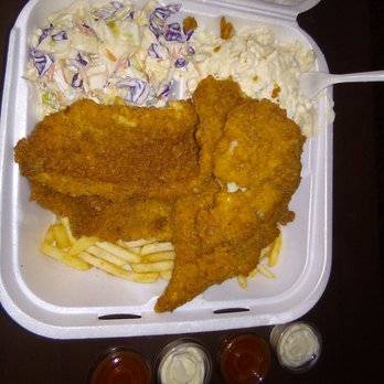 Bayshore Fish & Grill - Red snapper, coleslaw, potato salad, french fries. - Seafood Markets Near Me - Sylmar, California