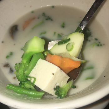 Kitchen Mae Kong - Thom Kha soup w/ veggies & tofu - my favorite soup - Thai Near Me - Gastonia, North Carolina