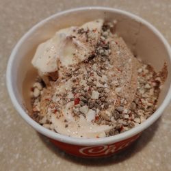 Chick-fil-A - Ice dream cup with peppermint chocolate chip. Super small portion.