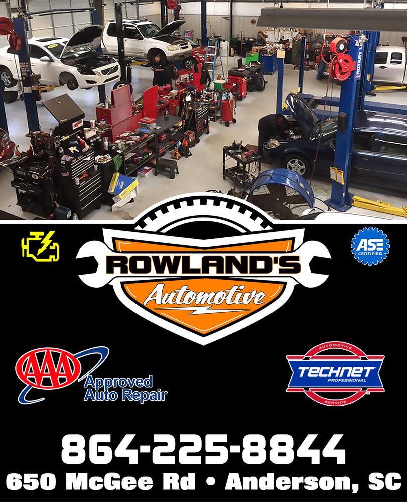ROWLAND’S AUTOMOTIVE SPECIALIST Updated August 2024 650 Mcgee Rd