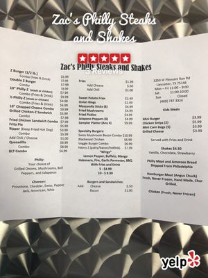 Menu photo 7 Zac's Philly Steaks and Shakes Lancaster, TX Menu photo 7 Zac's Philly Steaks and Shakes Lancaster, TX