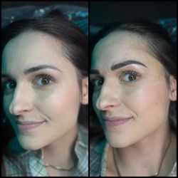 Basic Beige Brows - Left: before , right: right after procedure