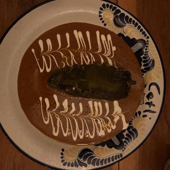 Cetli - Stuffed poblano in red mole - Mexican Near Me - Tulum, ROO