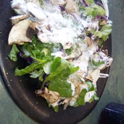 Round Table Pizza - Salad from the buffet today limp lettuce looks like it's not to fresh