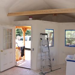 Progression picture of our tiny home build