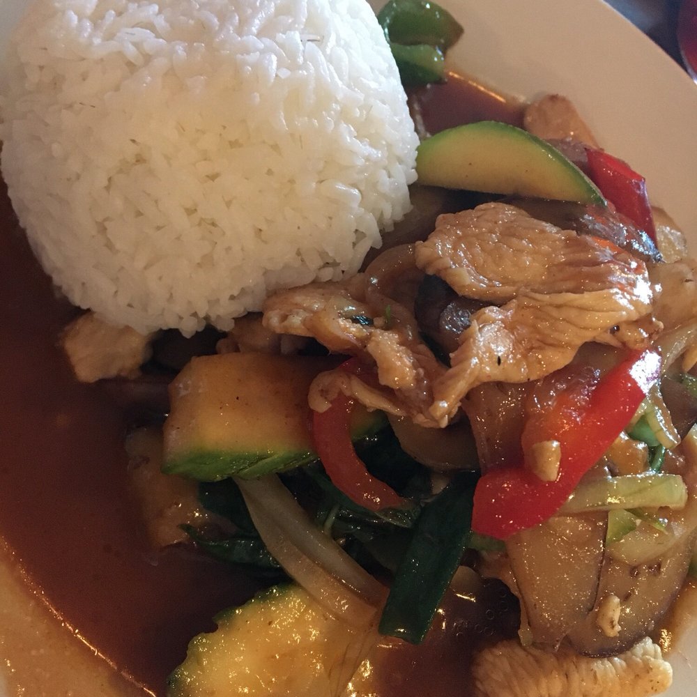 Chow Thai - Eggplant basil with added zucchini. - Thai Near Me - Wilmington, North Carolina Chow Thai - Eggplant basil with added zucchini. - Thai Near Me - Wilmington, North Carolina