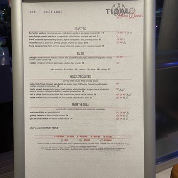 Tidal+ - Menu - Seafood Near Me - Seattle, Washington Tidal+ - Menu - Seafood Near Me - Seattle, Washington