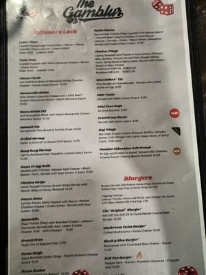 Menu photo 4 The Gamblur McHenry, IL