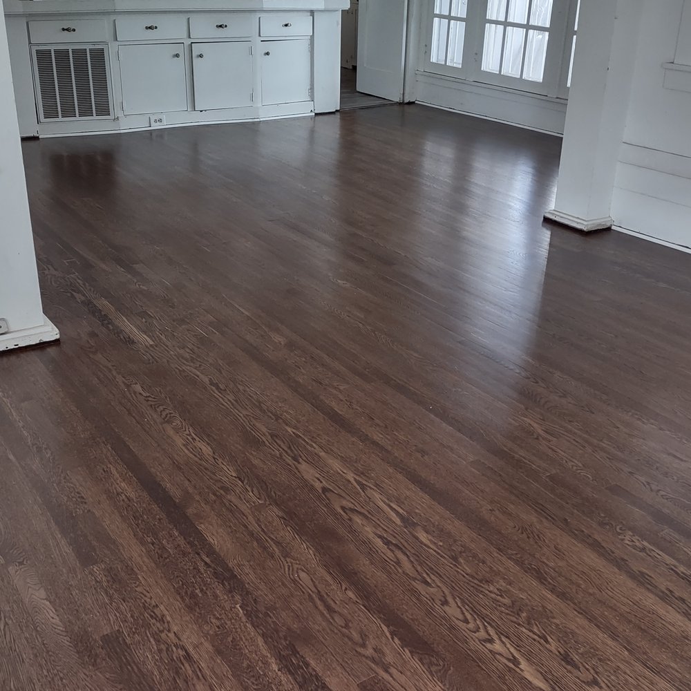 Elite Floorcovering - Living room and dining room after restoration. - Flooring Near Me - Los Angeles, California