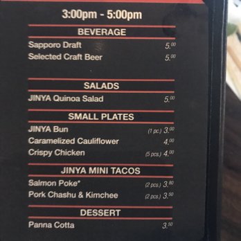 JINYA Ramen Bar - Katy - Happy Hour menu - Ramen Near Me - Katy, Texas