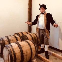 Copper Cannon Distillery - Dan in the barrel room