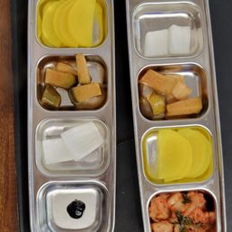 a tray of food on a table