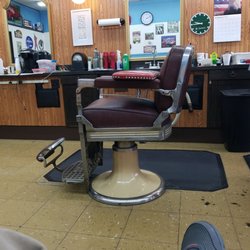 Meadowbrook Barber Shop - A barber chair.
