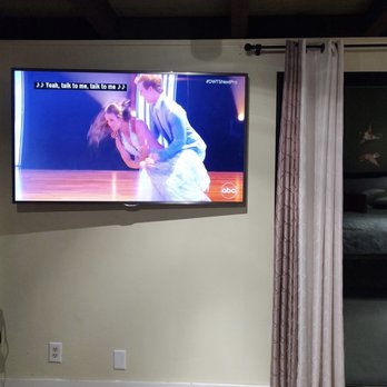 Install Nation - TV remounted with new outlet added behind TV No Wires! - Home Theatre Installation Near Me - Simi Valley, California Install Nation - TV remounted with new outlet added behind TV No Wires! - Home Theatre Installation Near Me - Simi Valley, California