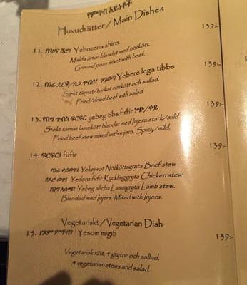 Menu photo 2 Ethiostar Stockholm, AB