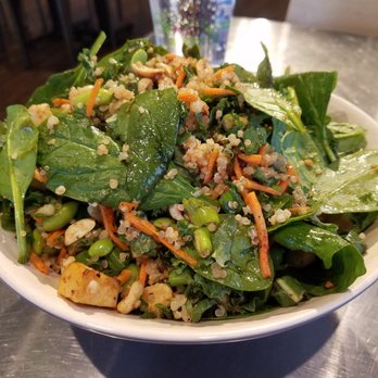MAD Greens - 75th & Bell - Delicious Siam I Am salad with the dressing substituted for the Citrus Hoisin.  Spicy! - Salad Near Me - Peoria, Arizona