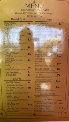 Menu photo 6 Proper Bakery Cafe Murrieta, CA Menu photo 6 Proper Bakery Cafe Murrieta, CA