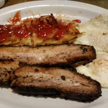 Nancy's Airport Cafe - Smoked pork belly and eggs breakfast - American Near Me - Willows, California Nancy's Airport Cafe - Smoked pork belly and eggs breakfast - American Near Me - Willows, California