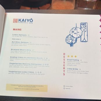 Kaiyō Handroll Bar - Main Entree and Dessert Menu - Sushi Bars Near Me - San Francisco, California Kaiyō Handroll Bar - Main Entree and Dessert Menu - Sushi Bars Near Me - San Francisco, California