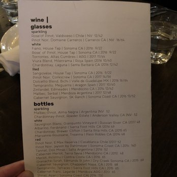 Flores Corte Madera - Wine list 11/18 - Mexican Near Me - Corte Madera, California