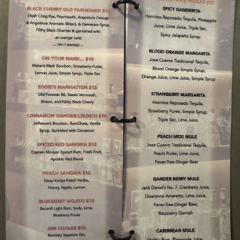 Gander An American Grill - Cocktail menu - American Near Me - Louisville, Kentucky Gander An American Grill - Cocktail menu - American Near Me - Louisville, Kentucky