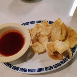 China Town Restaurant - Cream cheese puff AKA cheese rangoon,  a little sweet for the wife's preference more for the boy in me to eat.