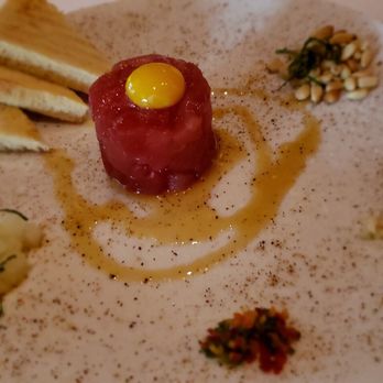 Michael Mina - Tuna Tartare w Quail Egg - New American Near Me - Las Vegas, Nevada