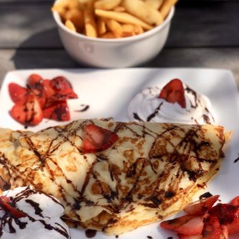 River Front Cafe - Nutella, strawberry, and banana crepe - Cafes Near Me - Petaluma, California