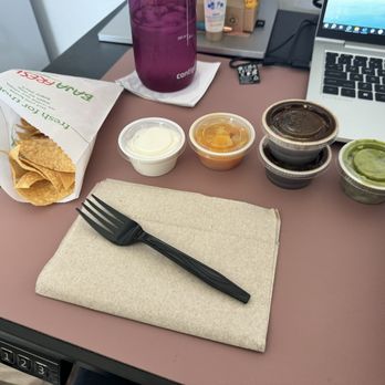 Baja Fresh - Chips, side order of quac/sour cream, mango salsa and Baja Mild salsa. - Mexican Near Me - Hillsboro, Oregon Baja Fresh - Chips, side order of quac/sour cream, mango salsa and Baja Mild salsa. - Mexican Near Me - Hillsboro, Oregon