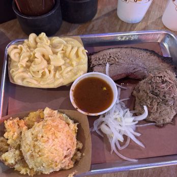 Stiles Switch BBQ & Brew - Brisket and pulled pork, mac and cheese, corn casserole - Barbeque Near Me - Austin, Texas